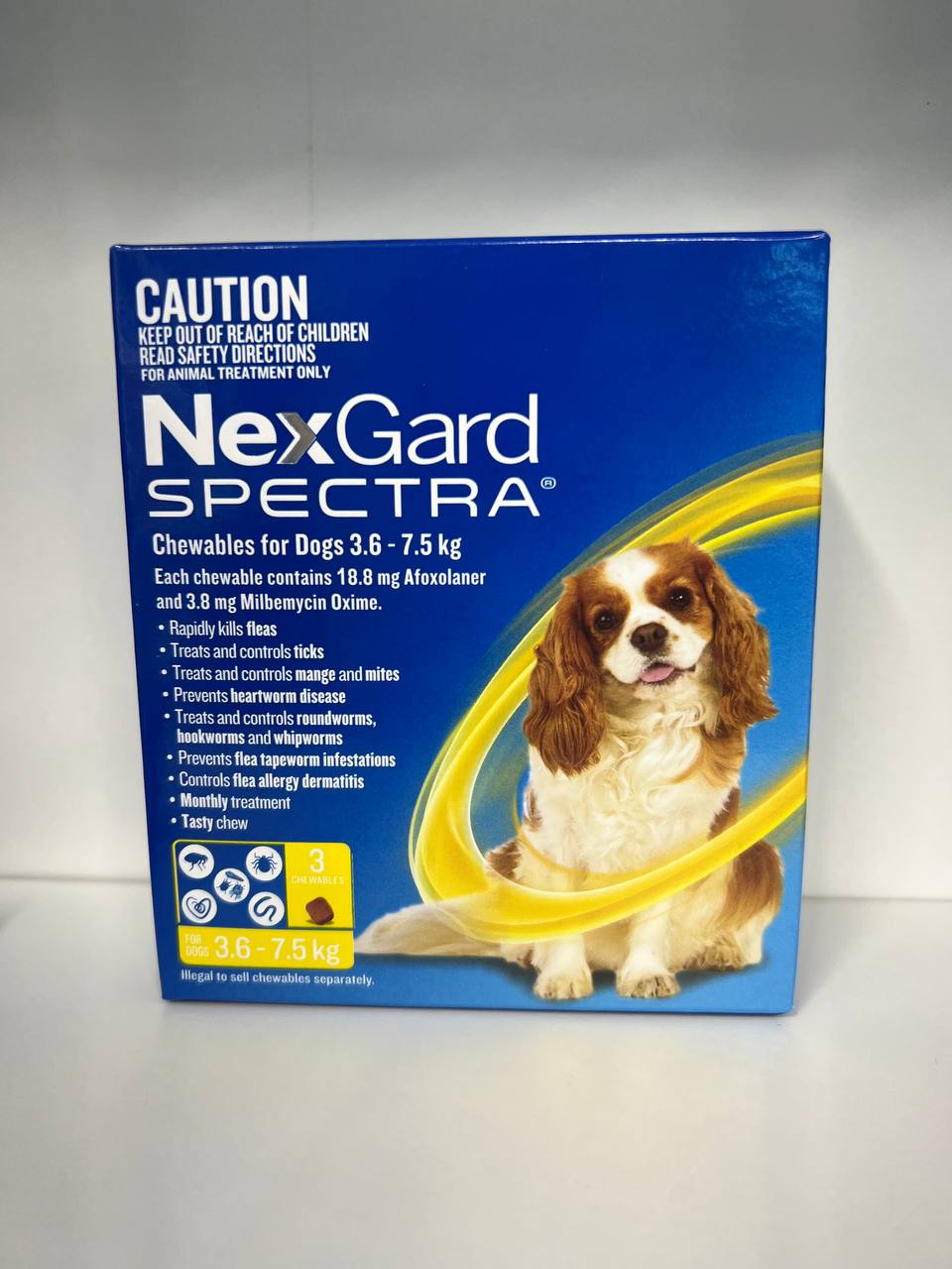 Nexgard Spectra 3.6 7.5kg Yellow AVC